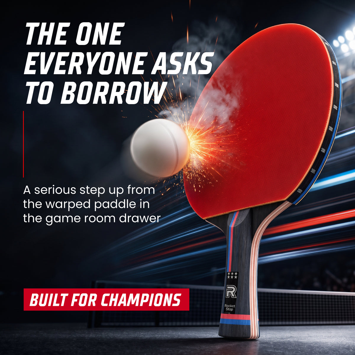 Inferno Pro-Grade Table Tennis Paddle with Case