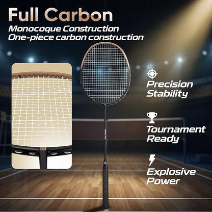 Carbon X PRO Badminton Racket, 4U Lightweight (70–75g)