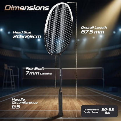 Carbon X CORE Badminton Racket Set – 2 Rackets