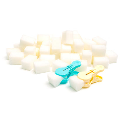 Rubber Gluing Sponges with Clip Applicators