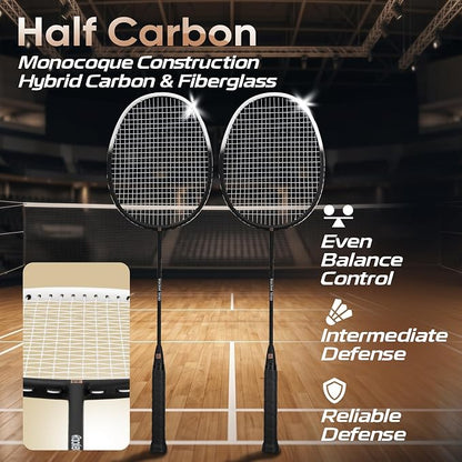 Carbon X CORE Badminton Racket Set – 2 Rackets