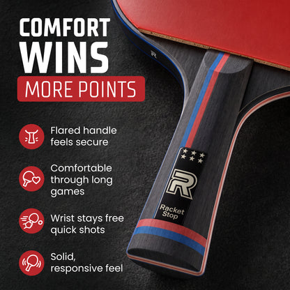 Inferno Pro-Grade Table Tennis Paddle with Case