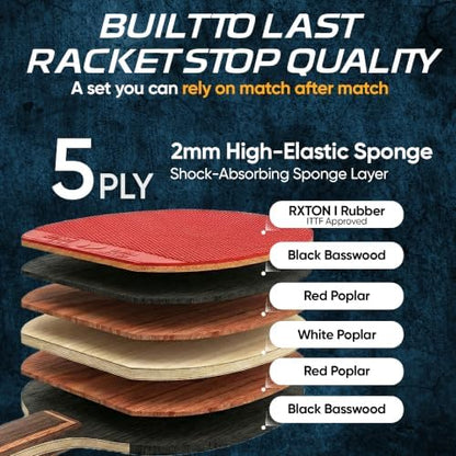 Velocity Table Tennis Paddle Set